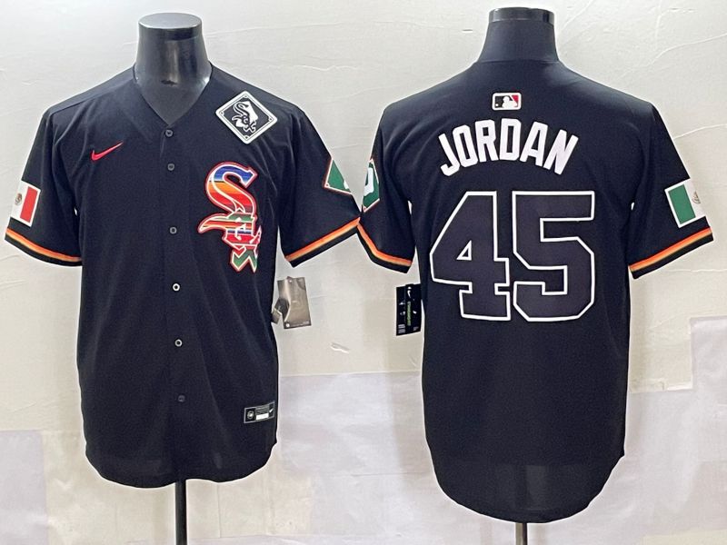 Men 2025 Chicago White Sox #45 Jordan Black Game Nike MLB Jersey style 56->chicago white sox->MLB Jersey
